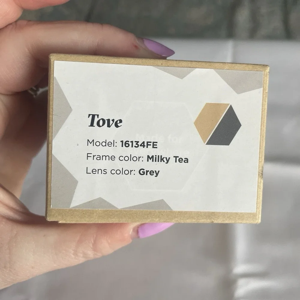 CHPO Tove Sunglasses Milky Tea Frame Made Of Recycled Plastic Grey Lens